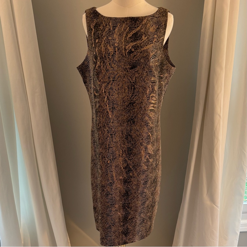 Vintage CDC brand Animal Print Embellished Size 16 Dress